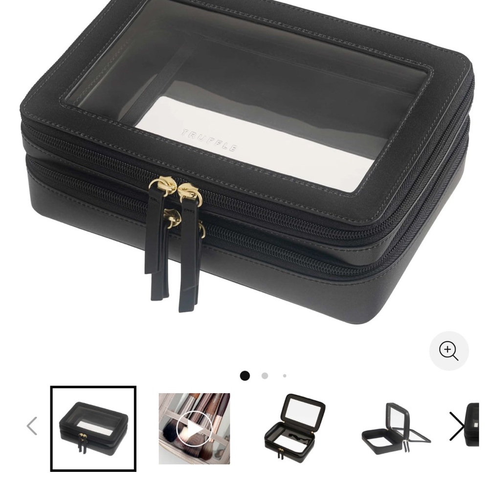 Jumbo Jetset Case - Black Nylon Cosmetic Bag